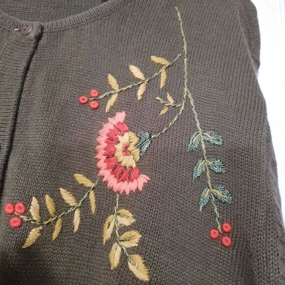 Liz & Me Sweater Ladies 3x‎ embroidered designed Grandmacore - Picture 4 of 8